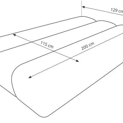 OSHAWA Zweisitzer-Schlafsofa – Dunkelasche