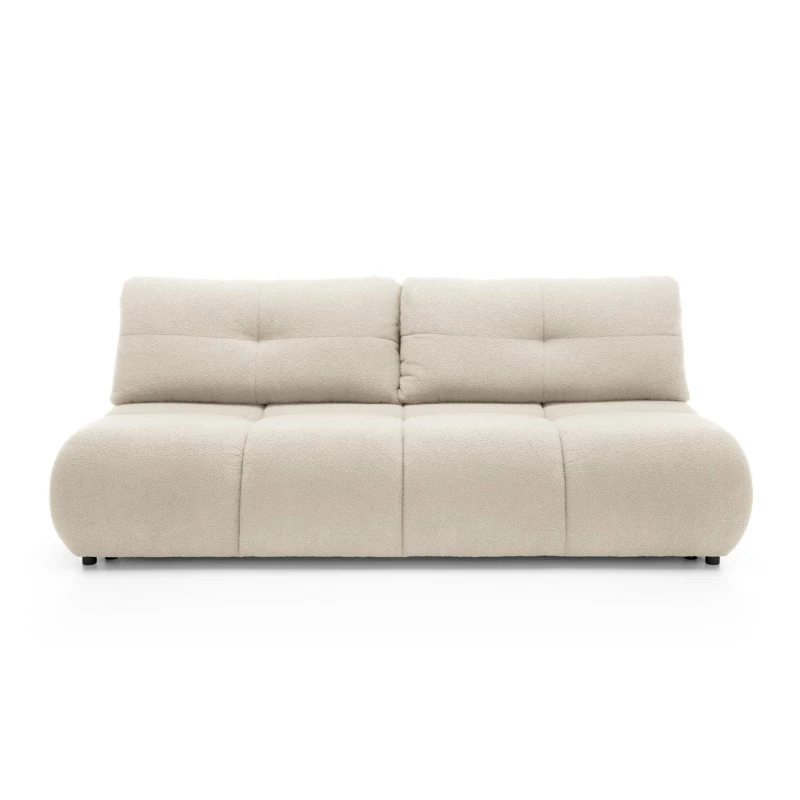 Klappbares Zweisitzer-Sofa mit Stauraum SELKIR - Winterbeige