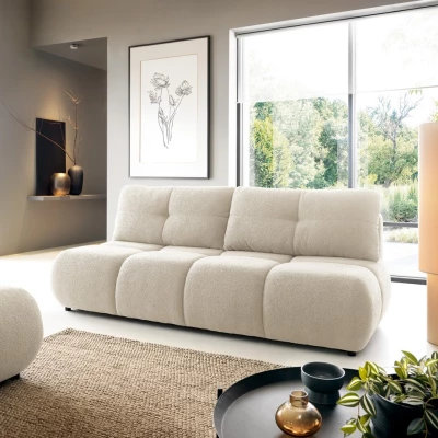 Klappbares Zweisitzer-Sofa mit Stauraum SELKIR - Winterbeige