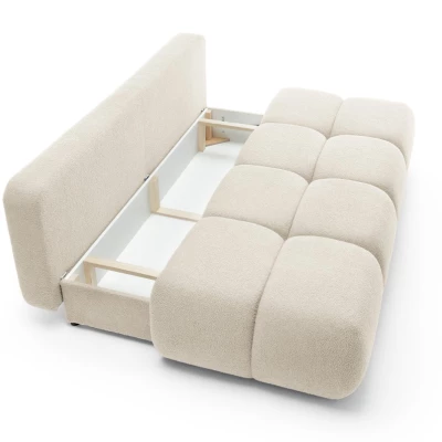 Klappbares Zweisitzer-Sofa mit Stauraum SELKIR - Winterbeige