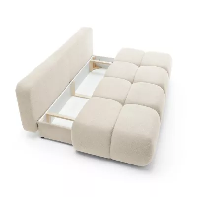 Klappbares Zweisitzer-Sofa mit Stauraum SELKIR - Winterbeige