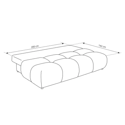 Klappbares Zweisitzer-Sofa mit Stauraum SELKIR - Winterbeige