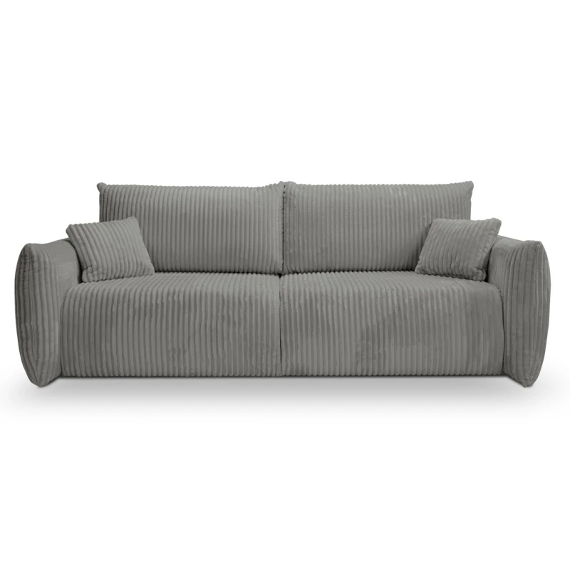 Zweisitzer-Sofa mit Stauraum SUDBURY - Stahlgrau