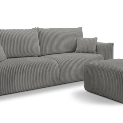 Zweisitzer-Sofa mit Stauraum SUDBURY - Stahlgrau