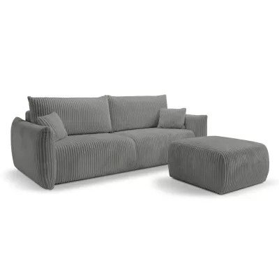 Zweisitzer-Sofa mit Stauraum SUDBURY - Stahlgrau