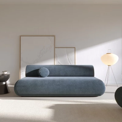 Dreisitzer-Schlafsofa mit Stauraum SURREY - blau
