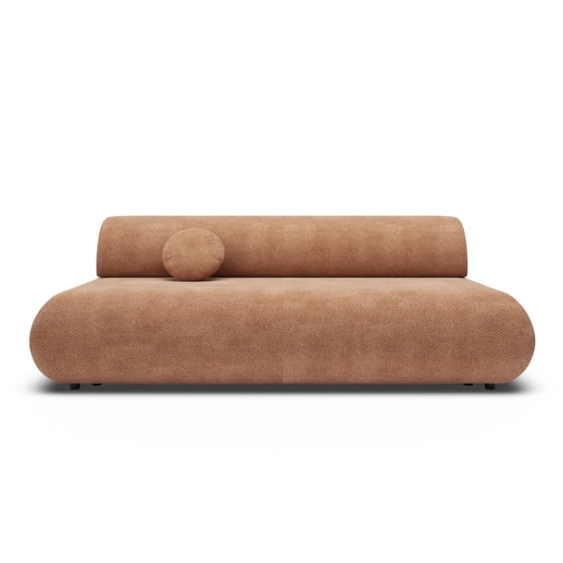 Dreisitzer-Schlafsofa mit Stauraum SURREY - hellbraun