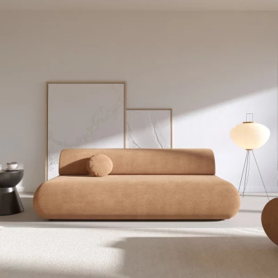 Dreisitzer-Schlafsofa mit Stauraum SURREY - hellbraun