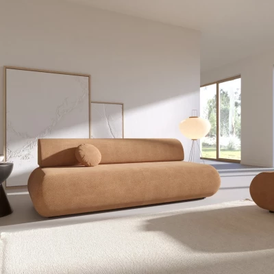 Dreisitzer-Schlafsofa mit Stauraum SURREY - hellbraun