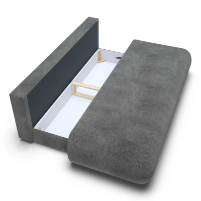Dreisitzer-Schlafsofa mit Stauraum SURREY - Dunkelgrau