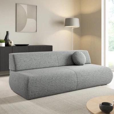 Dreisitzer-Schlafsofa mit Stauraum SURREY – Stahlgrau