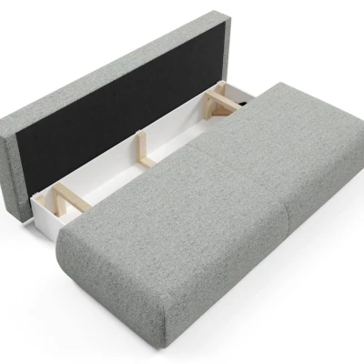 Dreisitzer-Schlafsofa mit Stauraum SURREY – Stahlgrau