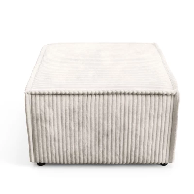 Gepolsterter Fußhocker WINDSOR – Creme
