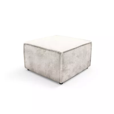 Gepolsterter Fußhocker WINDSOR – Creme