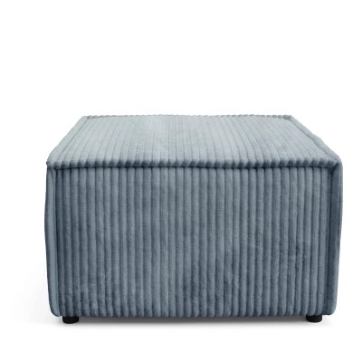 Gepolsterter Fußhocker WINDSOR – dunkle Esche