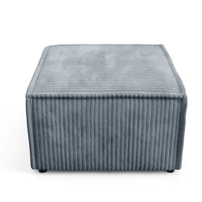 Gepolsterter Fußhocker WINDSOR – dunkle Esche