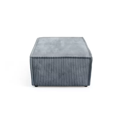 Gepolsterter Fußhocker WINDSOR – dunkle Esche