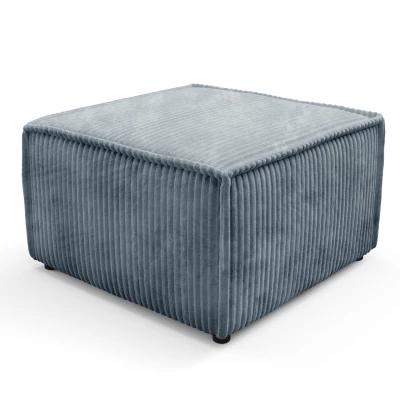 Gepolsterter Fußhocker WINDSOR – dunkle Esche