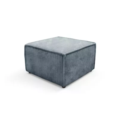 Gepolsterter Fußhocker WINDSOR – dunkle Esche