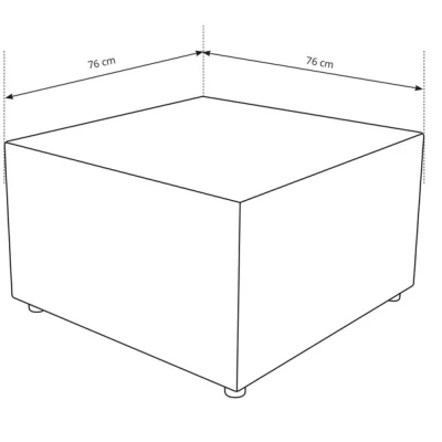 Gepolsterter Fußhocker WINDSOR - ecru 1