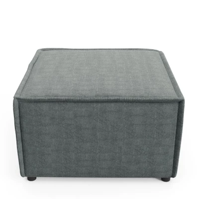 Gepolsterter Hocker WINDSOR – dunkelgrau