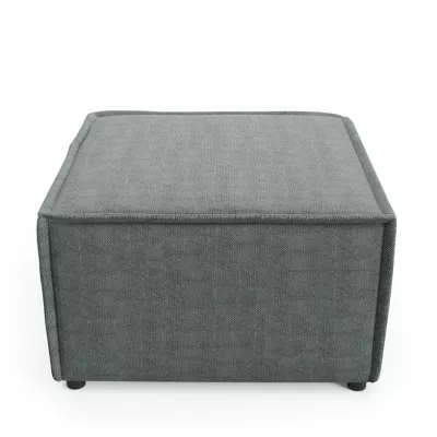 Gepolsterter Hocker WINDSOR – dunkelgrau