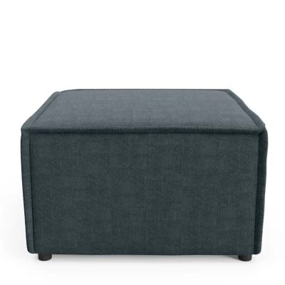 Gepolsterter Fußhocker WINDSOR - blaugrau