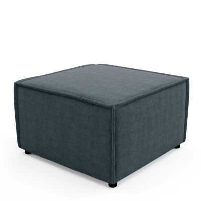Gepolsterter Fußhocker WINDSOR - blaugrau