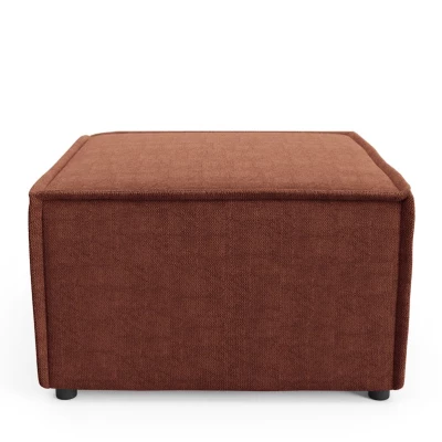 Gepolsterter Fußhocker WINDSOR - Kupfer