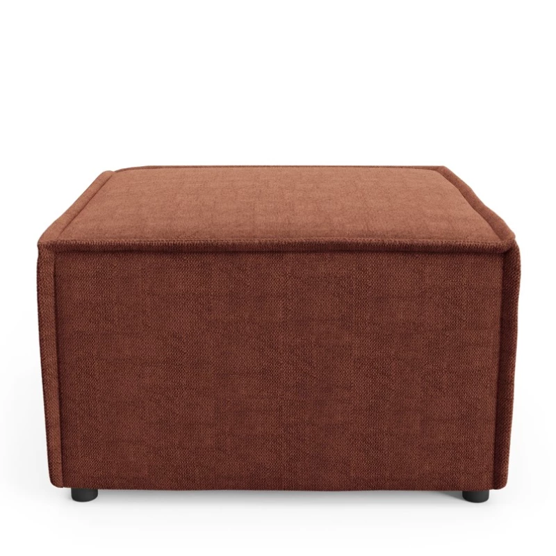 Gepolsterter Fußhocker WINDSOR - Kupfer