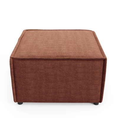 Gepolsterter Fußhocker WINDSOR - Kupfer