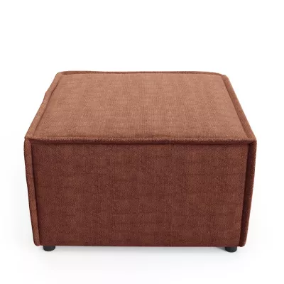 Gepolsterter Fußhocker WINDSOR - Kupfer