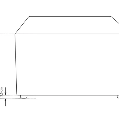 Gepolsterter Hocker WINDSOR – Mausgrau