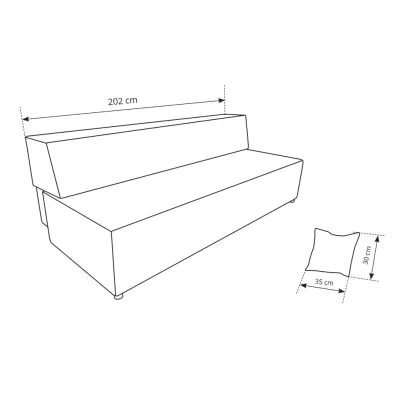 Dreisitzer-Sofa mit Stauraum WINDSOR - dunkelgrau