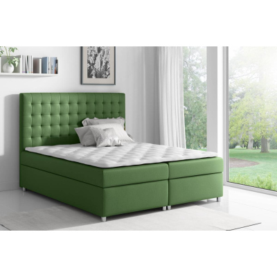 Kontinentales Bett Evio grün 120 + gratis Matratzenauflage