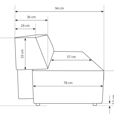 Dreisitzer-Sofa mit Stauraum WINDSOR - ecru 1