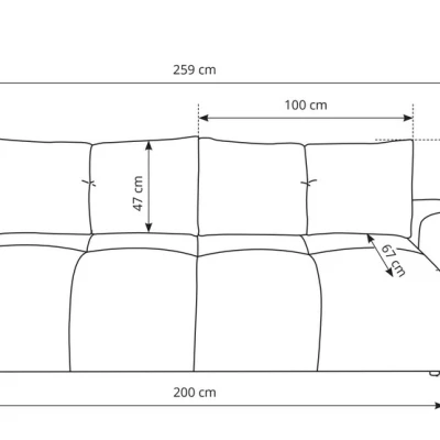 TRURO Zweisitzer-Schlafsofa – silber
