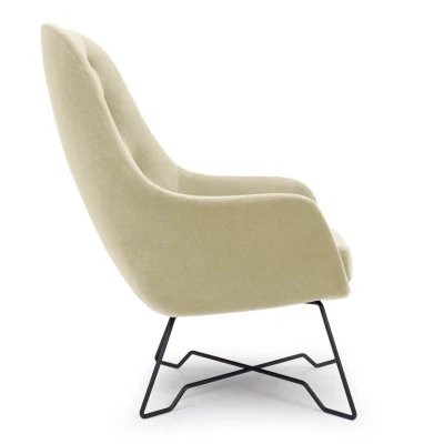 Gepolsterter Konferenzstuhl GANDER – beige