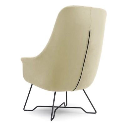 Gepolsterter Konferenzstuhl GANDER – beige