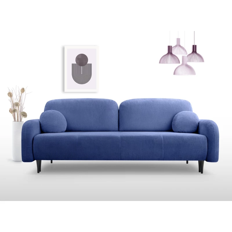 Klappbares Zweisitzer-Sofa mit Stauraum WHITBY - dunkelblau