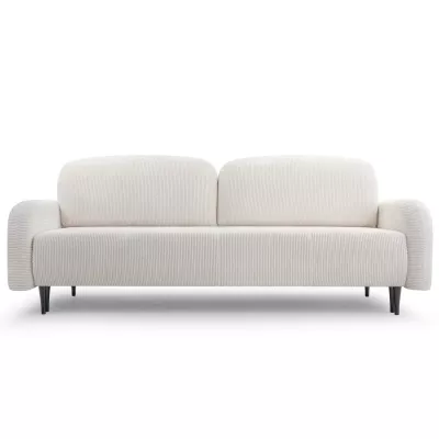Klappbares Zweisitzer-Sofa mit Stauraum WHITBY – Creme