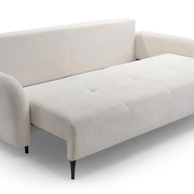 Klappbares Zweisitzer-Sofa mit Stauraum WHITBY – Creme