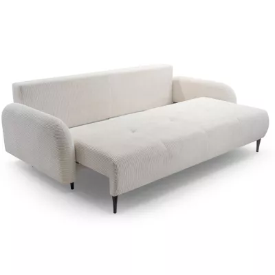 Klappbares Zweisitzer-Sofa mit Stauraum WHITBY – Creme