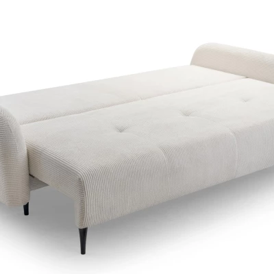 Klappbares Zweisitzer-Sofa mit Stauraum WHITBY – Creme