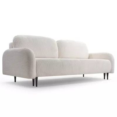 Klappbares Zweisitzer-Sofa mit Stauraum WHITBY – Creme