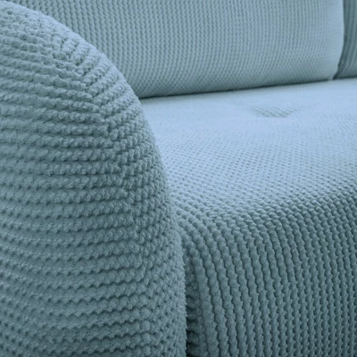 Klappbares Zweisitzer-Sofa mit Stauraum WHITBY - hellblau