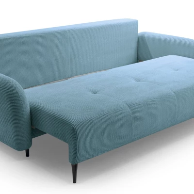 Klappbares Zweisitzer-Sofa mit Stauraum WHITBY - hellblau