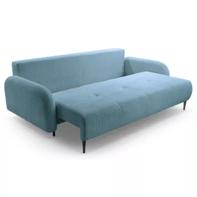 Klappbares Zweisitzer-Sofa mit Stauraum WHITBY - hellblau