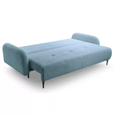 Klappbares Zweisitzer-Sofa mit Stauraum WHITBY - hellblau