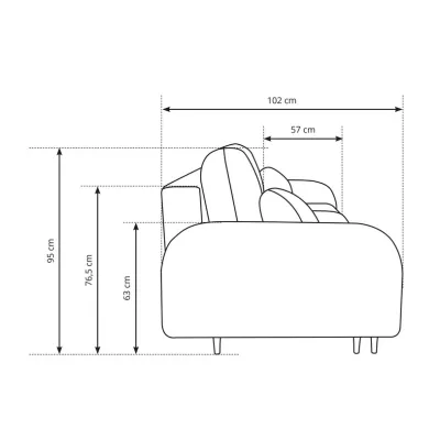 Klappbares Zweisitzer-Sofa mit Stauraum WHITBY - dunkelblau